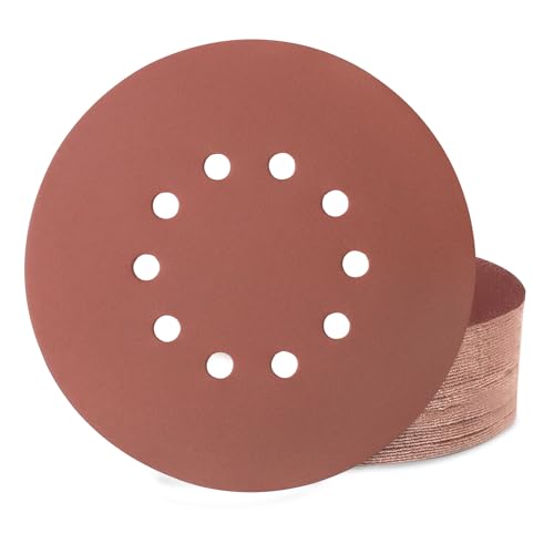 Huopueit 40 Stück Schleifpapier 225mm Klett, 10 Loch 225mm Schleifscheiben Körnung 320 für Langhalsschleifer Trockenbauschleifer Deckenschleifer und Schleifgiraffe Huopueit 40 Stück Schleifpapier 225mm Klett, 10 Loch 225mm Schleifscheiben Körnung 320 für Langhalsschleifer Trockenbauschleifer Deckenschleifer und Schleifgiraffe von Huopueit