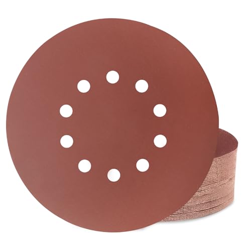 Huopueit 40 Stück Schleifpapier 225mm Klett, 10 Loch 225mm Schleifscheiben Körnung 600 für Langhalsschleifer Trockenbauschleifer Deckenschleifer und Schleifgiraffe Huopueit 40 Stück Schleifpapier 225mm Klett, 10 Loch 225mm Schleifscheiben Körnung 600 für Langhalsschleifer Trockenbauschleifer Deckenschleifer und Schleifgiraffe von Huopueit