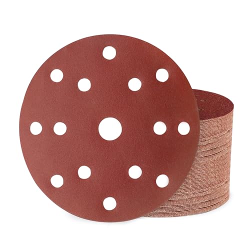 Huopueit 50 Stück Schleifpapier 150mm Klett 240 Körnung 15 Loch Schleifscheiben für Rund Exzenterschleifer für Holz Metall und Farbe Huopueit 50 Stück Schleifpapier 150mm Klett 240 Körnung 15 Loch Schleifscheiben für Rund Exzenterschleifer für Holz Metall und Farbe von Huopueit