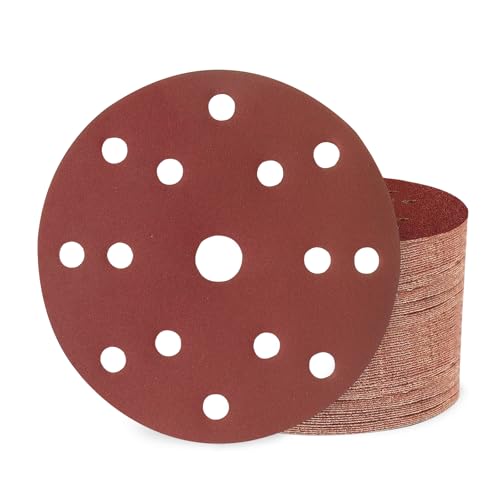 Huopueit 50 Stück Schleifpapier 150mm Klett 320 Körnung 15 Loch Schleifscheiben für Rund Exzenterschleifer für Holz Metall und Farbe Huopueit 50 Stück Schleifpapier 150mm Klett 320 Körnung 15 Loch Schleifscheiben für Rund Exzenterschleifer für Holz Metall und Farbe von Huopueit