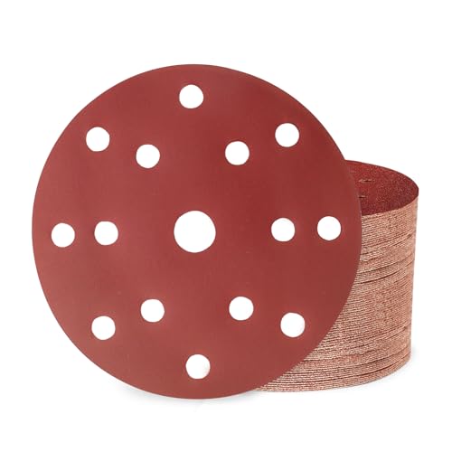 Huopueit 50 Stück Schleifpapier 150mm Klett 600 Körnung 15 Loch Schleifscheiben für Rund Exzenterschleifer für Holz Metall und Farbe Huopueit 50 Stück Schleifpapier 150mm Klett 600 Körnung 15 Loch Schleifscheiben für Rund Exzenterschleifer für Holz Metall und Farbe von Huopueit