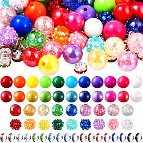 Huquary 303 Stück Perlen für Stifte, inklusive 153 fokalen Regenbogen-Acrylperlen und 150 Abstandshalter für Perlenstifte, 12 mm, 14 mm, 8 mm Strasssteine für Armbänder, Schmuckherstellung, Halsketten Huquary 303 Stück Perlen für Stifte, inklusive 153 fokalen Regenbogen-Acrylperlen und 150 Abstandshalter für Perlenstifte, 12 mm, 14 mm, 8 mm Strasssteine für Armbänder, Schmuckherstellung, Halsketten von Huquary