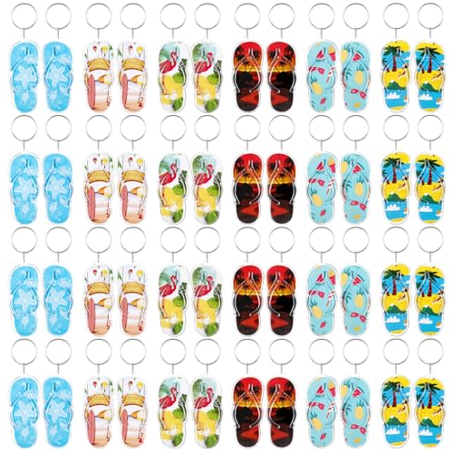 Huquary Flip-Flop-Schlüsselanhänger, klein, 6,9 x 3,5 cm, Hawaii-Souvenirs, Goody Bag Fillers für Sommer, Rucksack, Geldbörse, Gepäck, Geburtstag, Luau, Strand, Pool, Partys, 48 Stück Huquary Flip-Flop-Schlüsselanhänger, klein, 6,9 x 3,5 cm, Hawaii-Souvenirs, Goody Bag Fillers für Sommer, Rucksack, Geldbörse, Gepäck, Geburtstag, Luau, Strand, Pool, Partys, 48 Stück von Huquary