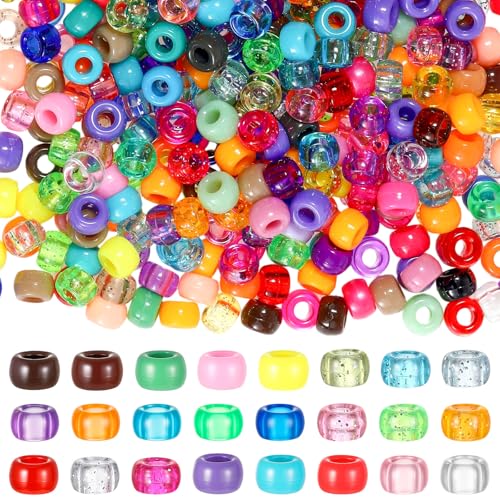 Huquary Pony-Perlen, 6 x 9 mm, Kunststoff-Kandi-Perlen für Armbänder, zum Basteln, Regenbogen-Halskette, Schmuck, Schlüsselanhänger, DIY Zöpfe, 72 Farben, hell, 21000 Stück Huquary Pony-Perlen, 6 x 9 mm, Kunststoff-Kandi-Perlen für Armbänder, zum Basteln, Regenbogen-Halskette, Schmuck, Schlüsselanhänger, DIY Zöpfe, 72 Farben, hell, 21000 Stück von Huquary