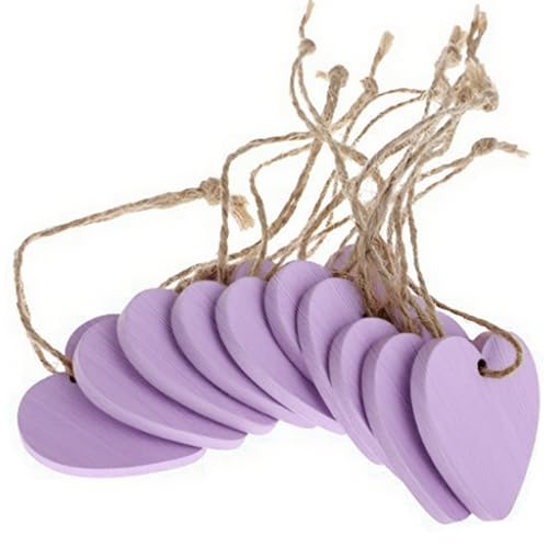 10pcs hölzerne Herzen für Handwerk, Tags mit hängendes Seil, Herzwanddekor für Valentinstag Hochzeit Thanksgiving Home von Huraoerrrr