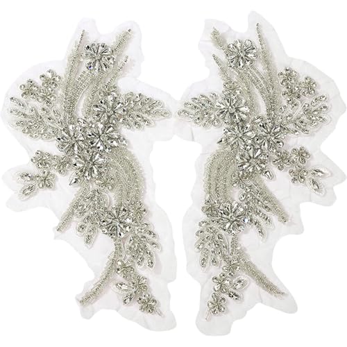 2pcs Miederapparat, 13, 4 x 7, 1 Zoll Bling Strass -Spitzen -Stoff -Trimmflecken für Hochzeitskleiddekorationen 2pcs Miederapparat, 13, 4 x 7, 1 Zoll Bling Strass -Spitzen -Stoff -Trimmflecken für Hochzeitskleiddekorationen von Huraoerrrr