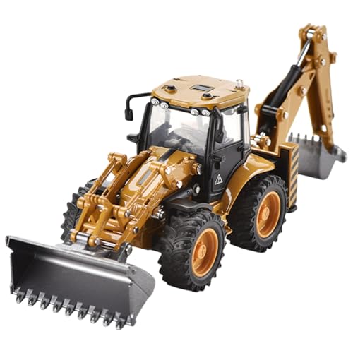 Huraoerrrr 1/50 Baggerhoe Toy, Metallstempel-Bulldozer mit 360 °-rotierenden Armen, Baufahrzeug Huraoerrrr 1/50 Baggerhoe Toy, Metallstempel-Bulldozer mit 360 °-rotierenden Armen, Baufahrzeug von Huraoerrrr