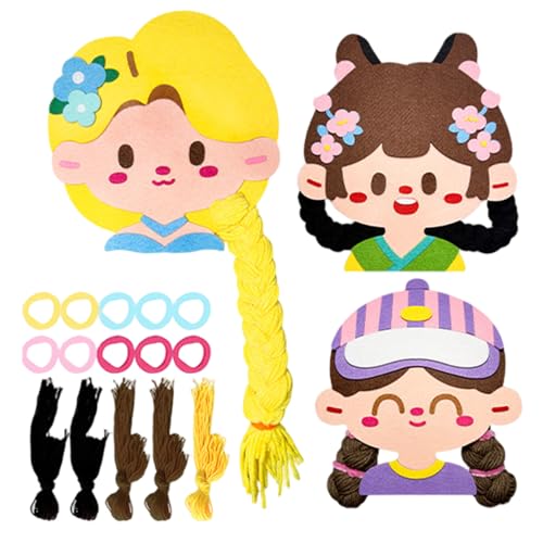 Huraoerrrr Haarstyling-Accessoires, Haarflechten für Mädchen, Bildungsbraun mit Puppenkopf, Garnen, Stirnbändern und Leitkarte, Handwerksspielzeug für Mädchen im Alter von 3 bis 12 Jahren Huraoerrrr Haarstyling-Accessoires, Haarflechten für Mädchen, Bildungsbraun mit Puppenkopf, Garnen, Stirnbändern und Leitkarte, Handwerksspielzeug für Mädchen im Alter von 3 bis 12 Jahren von Huraoerrrr
