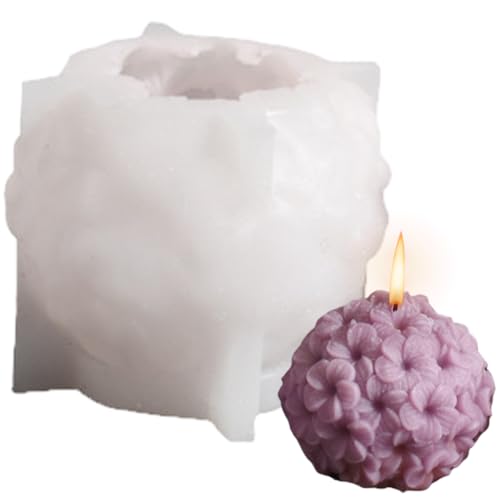 Kerzenformen, 3d Plumeria Blumenkugel Silikonformen für Fondant, mini handgefertigte Seife, Lotionsstange, Wachsstiftung, Gips Kerzenformen, 3d Plumeria Blumenkugel Silikonformen für Fondant, mini handgefertigte Seife, Lotionsstange, Wachsstiftung, Gips von Huraoerrrr