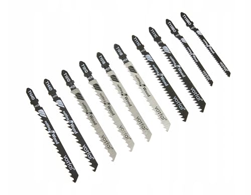 Das 10-teilige Stichsägeblatt Set für professionelles Bearbeiten von Weichholz, Sperrholz, Span-, Tischler-, Faserplatten passend zu Bosch Dewalt Makita Milwaukee Matebo Festool Skill StarkeAGB Das 10-teilige Stichsägeblatt Set für professionelles Bearbeiten von Weichholz, Sperrholz, Span-, Tischler-, Faserplatten passend zu Bosch Dewalt Makita Milwaukee Matebo Festool Skill StarkeAGB von Homry