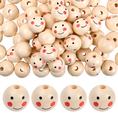 100 StüCk Holzperlen Mit Gesicht,LäChelnde Holzperlen,20mm Holzperlen Mit Gesicht FüR Diy -Handgefertigte Dekorationen,Holzkugeln Mit Loch,Perlen FüR Die Herstellung Von Accessoires Und Handwerk 100 StüCk Holzperlen Mit Gesicht,LäChelnde Holzperlen,20mm Holzperlen Mit Gesicht FüR Diy -Handgefertigte Dekorationen,Holzkugeln Mit Loch,Perlen FüR Die Herstellung Von Accessoires Und Handwerk von Husalsea