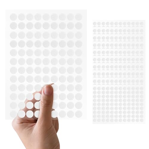 540 Stück Klettpunkte Selbstklebend, 10 mm Klettband Selbstklebend, Weiß Klett Klebepunkte, Rund Doppelseitig Klebende Klettverschluss für Papier, Kunststoff, Schule Lernmaterial, Weihnachtskarten 540 Stück Klettpunkte Selbstklebend, 10 mm Klettband Selbstklebend, Weiß Klett Klebepunkte, Rund Doppelseitig Klebende Klettverschluss für Papier, Kunststoff, Schule Lernmaterial, Weihnachtskarten von Husalsea