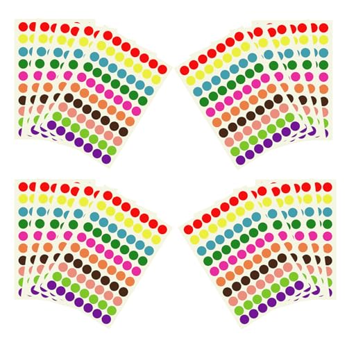 1400 Stück Klebepunkte Bunt 20 Blätter, Bunte Klebepunkte 10 Farben, 19mm Punkte Aufkleber, Klebepunkte, Aufkleber Punkte Farbig Für Schulen und Kindergärten 1400 Stück Klebepunkte Bunt 20 Blätter, Bunte Klebepunkte 10 Farben, 19mm Punkte Aufkleber, Klebepunkte, Aufkleber Punkte Farbig Für Schulen und Kindergärten von Husalsea