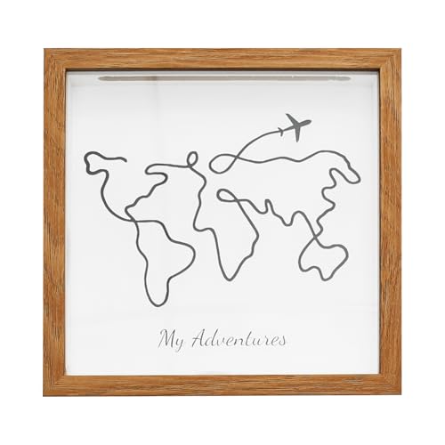 Husalsea 3D Bilderrahmen 20x20 cm, Weiß, Holz, Quadratisch, Wandmontage, 4,5 cm Tiefe, Ideal für Eintrittskarten, Filmkarten, Geldgeschenke & mehr von Husalsea