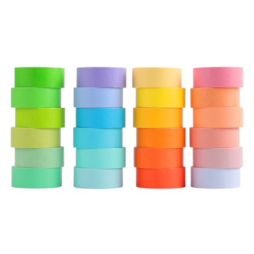 Husalsea 24 Rollen Washi Tape Set, Einfarbig Masking Tape, DIY Buntes Klebeband, Beschreibbar Klebeband Bunt, Washitape 2 m×15 mm Husalsea 24 Rollen Washi Tape Set, Einfarbig Masking Tape, DIY Buntes Klebeband, Beschreibbar Klebeband Bunt, Washitape 2 m×15 mm von Husalsea
