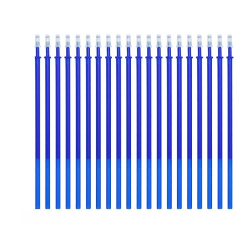 Husalsea Radierbare Kugelschreiber Ersatzminen, Premium Ersatztinten, 0,5mm, Schwarze & Blaue Tinte, Packung mit 20 Stück (Blau) von Husalsea