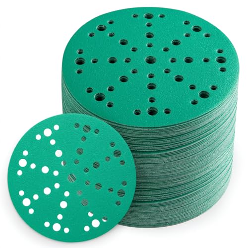 Schleifscheiben, 15,2 cm, 100 Stück, Körnung 100, 49 Löcher, Klett-Schleifscheiben, passend für Schleifmaschinen Schleifscheiben, 15,2 cm, 100 Stück, Körnung 100, 49 Löcher, Klett-Schleifscheiben, passend für Schleifmaschinen von Husbra Enetics