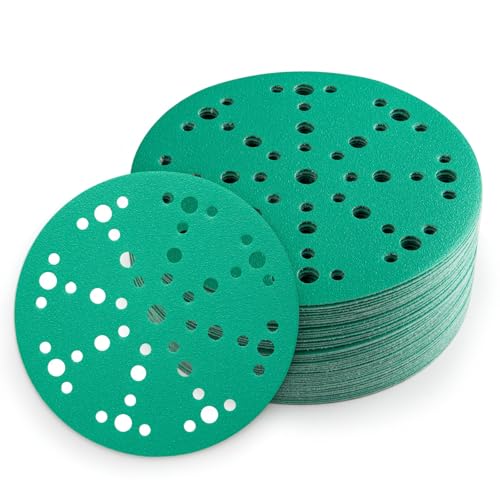 Schleifscheiben, 15,2 cm, Körnung 120, 49 Löcher, Klett-Schleifscheiben für Exzenterschleifer, 25 Stück Schleifscheiben, 15,2 cm, Körnung 120, 49 Löcher, Klett-Schleifscheiben für Exzenterschleifer, 25 Stück von Husbra Enetics