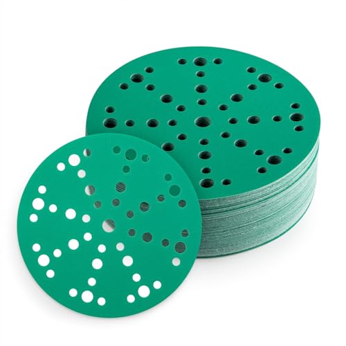 Schleifscheiben, 15,2 cm, Körnung 320, 49 Löcher, Klett-Schleifscheiben für Exzenterschleifer, 25 Stück Schleifscheiben, 15,2 cm, Körnung 320, 49 Löcher, Klett-Schleifscheiben für Exzenterschleifer, 25 Stück von Husbra Enetics