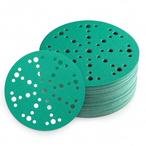 Schleifscheiben, 15,2 cm, Körnung 40, 49 Löcher, Klett-Schleifscheiben für Exzenterschleifer, 50 Stück Schleifscheiben, 15,2 cm, Körnung 40, 49 Löcher, Klett-Schleifscheiben für Exzenterschleifer, 50 Stück von Husbra Enetics