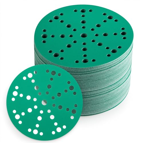 Schleifscheiben, 15,2 cm, Körnung 600, 49 Löcher, Klett-Schleifscheiben, kompatibel mit Schleifmaschinen, 100 Stück Schleifscheiben, 15,2 cm, Körnung 600, 49 Löcher, Klett-Schleifscheiben, kompatibel mit Schleifmaschinen, 100 Stück von Husbra Enetics