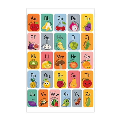 Husoiuy Alphabet Poster,ABC Alphabet Poster Für Klassenzimmer & Kindergarten | Selbstklebende Englische Wanddeko Interaktives Lernspielzeug Für Kinder, & Mädchen Husoiuy Alphabet Poster,ABC Alphabet Poster Für Klassenzimmer & Kindergarten | Selbstklebende Englische Wanddeko Interaktives Lernspielzeug Für Kinder, & Mädchen von Husoiuy