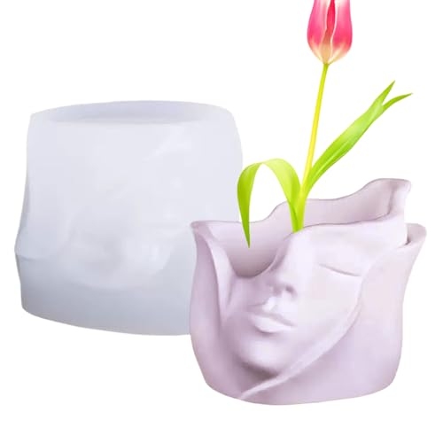 Husoiuy Gießform Für Vase Aus Harz,Gesichts Pflanzgefäßformen Aus Beton | Multifunktion Deko Aufbewahrungsform Für Seifen & Mehr Husoiuy Gießform Für Vase Aus Harz,Gesichts Pflanzgefäßformen Aus Beton | Multifunktion Deko Aufbewahrungsform Für Seifen & Mehr von Husoiuy