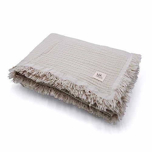 hutch&putch Premium Musselin-Sofadecke Daniela - Designer Wohndecke aus 100% Bio-Baumwolle - luftige Sofadecke - atmungsaktive Couchdecke - Dekodecke Wohnzimmer hutch&putch Premium Musselin-Sofadecke Daniela - Designer Wohndecke aus 100% Bio-Baumwolle - luftige Sofadecke - atmungsaktive Couchdecke - Dekodecke Wohnzimmer von Hutch & Putch