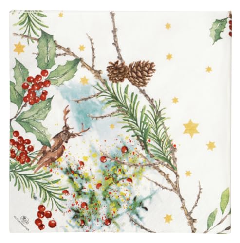 Hutschenreuther Sammelserie 2023 Am Weihnachtsbaum Servietten 33x33cm von Hutschenreuther