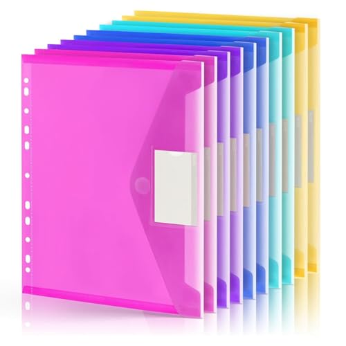 Huudngeje 11 Ring -Kunststoffumschläge, Ordner für Dokumente mit Etikett, Dateiordner 10 Pack, 3 Ringbindemittel Taschenorganisator Huudngeje 11 Ring -Kunststoffumschläge, Ordner für Dokumente mit Etikett, Dateiordner 10 Pack, 3 Ringbindemittel Taschenorganisator von Huudngeje