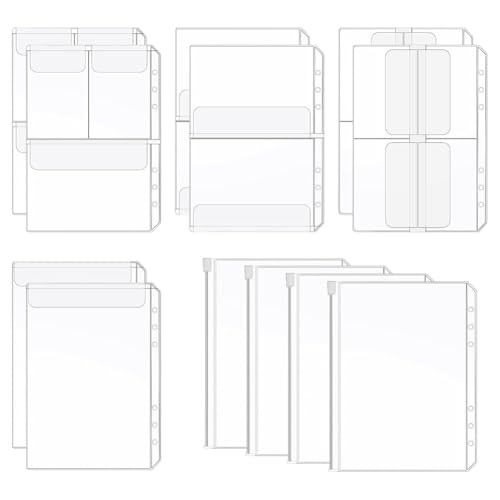 Huudngeje 12 Stücke A5 6 Loch Bindemittentasche Set PVC Wasserdichte Bindemittelhülle Lose Blattbeutel Transparent Dokument Beutel Reißverschluss Ordner Huudngeje 12 Stücke A5 6 Loch Bindemittentasche Set PVC Wasserdichte Bindemittelhülle Lose Blattbeutel Transparent Dokument Beutel Reißverschluss Ordner von Huudngeje