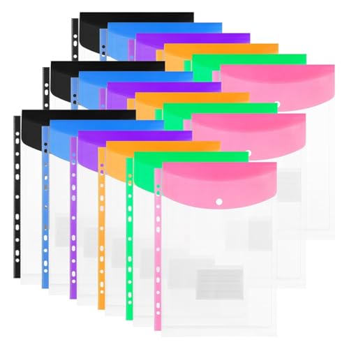 Huudngeje 18 Pack -Binder - -Organizer -Ordner - 11 Löcher Erweiterbare Bindemittelordner für 2/3/4 Ringdokument Huudngeje 18 Pack -Binder - -Organizer -Ordner - 11 Löcher Erweiterbare Bindemittelordner für 2/3/4 Ringdokument von Huudngeje