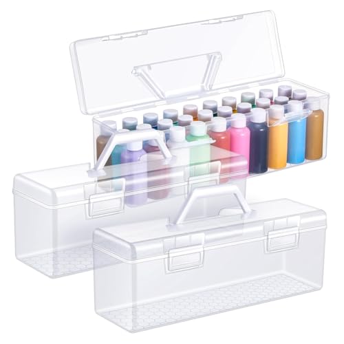 Huudngeje 3 PCs Farbspeicherbox für Acrylfarbe Tragbarer Klarer Acrylfarben -Organizer Boxen für 2 Flüssige Unzen Acrylfarbe, Aufbewahrungsbox Extra Großer Kapazität Art Clear -Box Huudngeje 3 PCs Farbspeicherbox für Acrylfarbe Tragbarer Klarer Acrylfarben -Organizer Boxen für 2 Flüssige Unzen Acrylfarbe, Aufbewahrungsbox Extra Großer Kapazität Art Clear -Box von Huudngeje