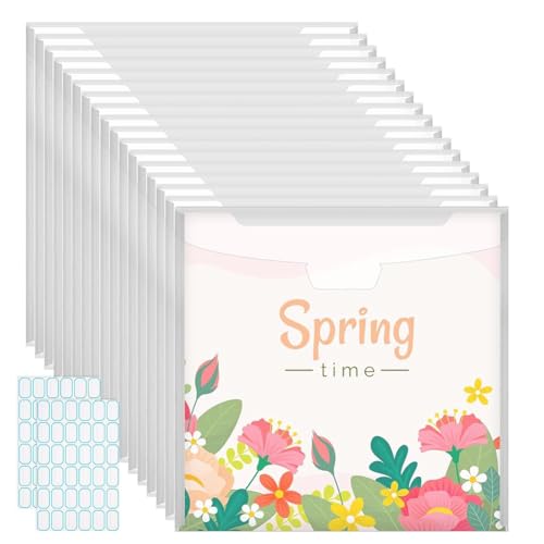 Huudngeje Löschen Sie Den Vinyl -Speicher -Organizer für Kunststoff -Kartonkarton mit Sticky -Index -Laschen für Sammelalbenpapier von Huudngeje
