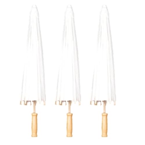 Huudngeje Partyvorbevorzugungen Regenschirme 3pcs Papier Parasol 60 cm Bambus Hochzeitsschirm für Brautduschen Mittelstücke Foto -Requisiten von Huudngeje