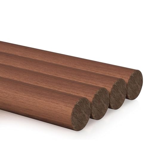 Huudngeje Unvollendete Walnuss -Holzdübelstangen 4pcs 3/4 X 12 Runde Holzstangen für Kunsthandwerk Huudngeje Unvollendete Walnuss -Holzdübelstangen 4pcs 3/4 X 12 Runde Holzstangen für Kunsthandwerk von Huudngeje