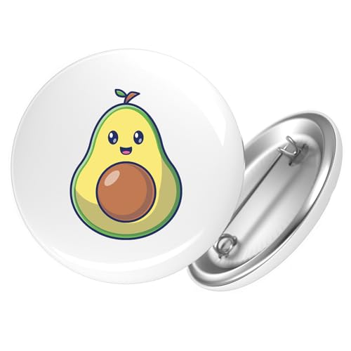 Huuraa Ansteckbutton Avocado Comic Geschenk Größe 59mm Avocado Accessoire von Huuraa