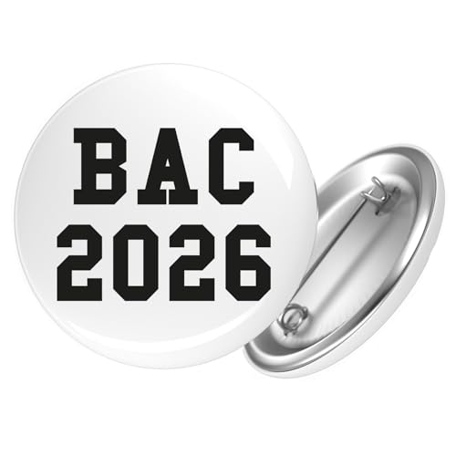 Huuraa Ansteckbutton BAC 2026 Abschluss Frankreich Geschenk Größe 59mm Anstecker BAC 2026 Accessoire von Huuraa