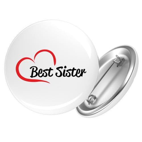Huuraa Ansteckbutton Best Sister Heart Geschenk Größe 59mm Best Sister Accessoire Huuraa Ansteckbutton Best Sister Heart Geschenk Größe 59mm Best Sister Accessoire von Huuraa
