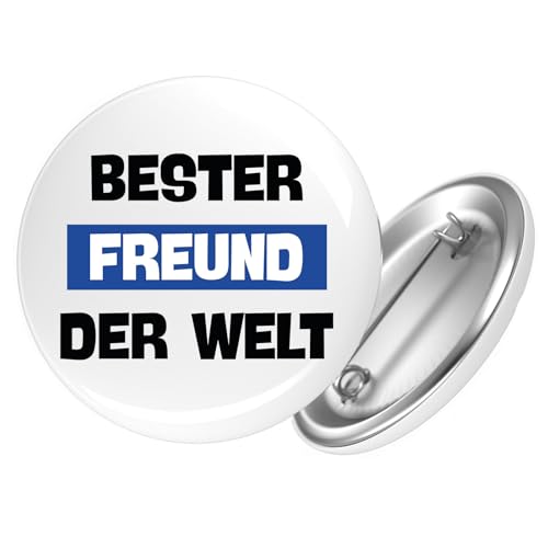 Huuraa Ansteckbutton Bester Freund der Welt Geschenk Größe 59mm Bester Freund Accessoire von Huuraa