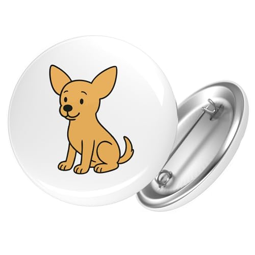Huuraa Ansteckbutton Chihuahua ChiChi Comic Geschenk Größe 59mm Chihuahua Accessoire Huuraa Ansteckbutton Chihuahua ChiChi Comic Geschenk Größe 59mm Chihuahua Accessoire von Huuraa