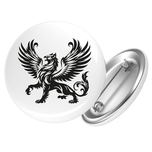 Huuraa Ansteckbutton Greif Fabelwesen Geschenk Größe 59mm Greif Accessoire Huuraa Ansteckbutton Greif Fabelwesen Geschenk Größe 59mm Greif Accessoire von Huuraa
