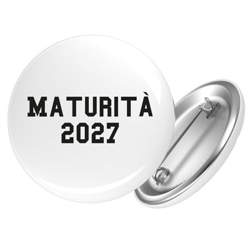 Huuraa Ansteckbutton Maturità 2027 Abschluss Italien Geschenk Größe 59mm Anstecker Maturità 2027 Accessoire von Huuraa