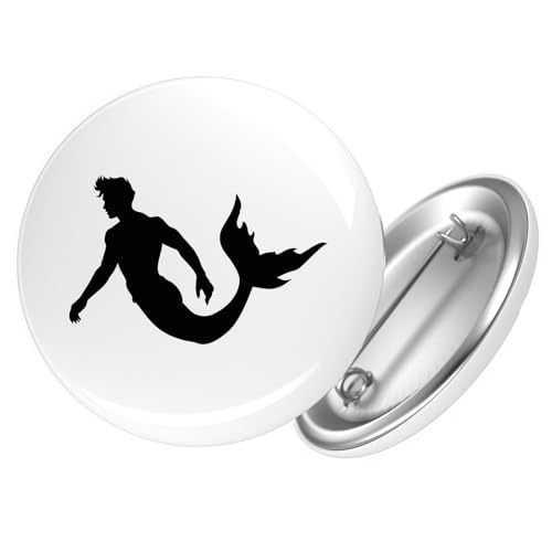 Huuraa Ansteckbutton Meermann Silhouette Geschenk Größe 59mm Meermann Accessoire Huuraa Ansteckbutton Meermann Silhouette Geschenk Größe 59mm Meermann Accessoire von Huuraa