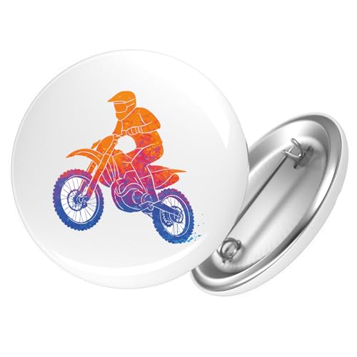 Huuraa Ansteckbutton Motocross bunte Silhouette Geschenk Größe 59mm Motocross Accessoire Huuraa Ansteckbutton Motocross bunte Silhouette Geschenk Größe 59mm Motocross Accessoire von Huuraa