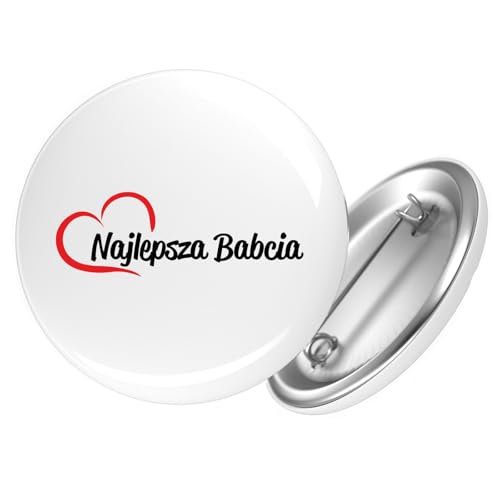 Huuraa Ansteckbutton Najlepsza Babcia Serce Geschenk Größe 59mm Najlepsza Babcia Accessoire Huuraa Ansteckbutton Najlepsza Babcia Serce Geschenk Größe 59mm Najlepsza Babcia Accessoire von Huuraa