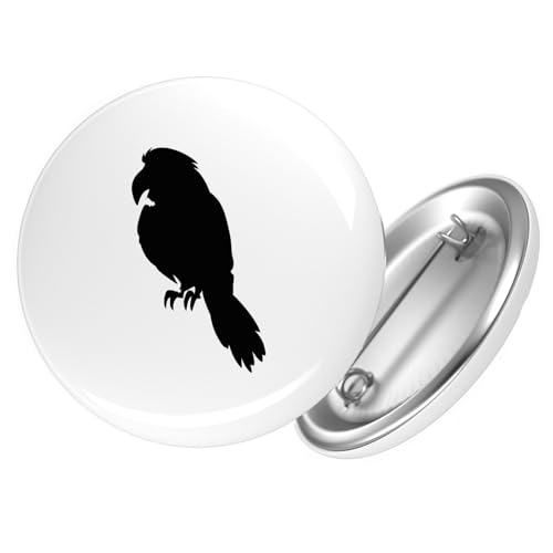 Huuraa Ansteckbutton Papagei Silhouette Geschenk Größe 59mm Anstecker Papagei Accessoire Huuraa Ansteckbutton Papagei Silhouette Geschenk Größe 59mm Anstecker Papagei Accessoire von Huuraa