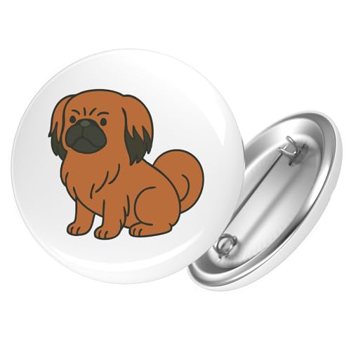 Huuraa Ansteckbutton Pekingese Comic Peki Geschenk Größe 59mm Pekingese Accessoire Huuraa Ansteckbutton Pekingese Comic Peki Geschenk Größe 59mm Pekingese Accessoire von Huuraa