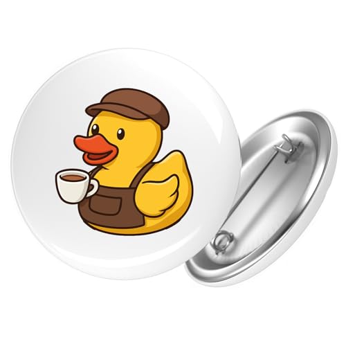 Huuraa Ansteckbutton Quietscheente Barista Gummiente Barkeeper Geschenk Größe 59mm Quietscheente Barista Accessoire Huuraa Ansteckbutton Quietscheente Barista Gummiente Barkeeper Geschenk Größe 59mm Quietscheente Barista Accessoire von Huuraa