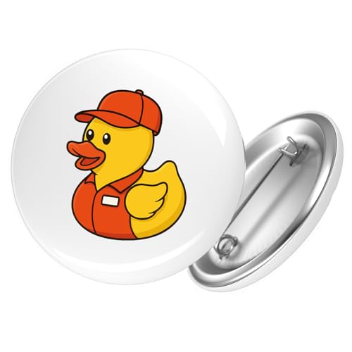 Huuraa Ansteckbutton Quietscheente Einzelhandel Comic Gummiente Geschenk Größe 59mm Quietscheente Einzelhandel Accessoire von Huuraa